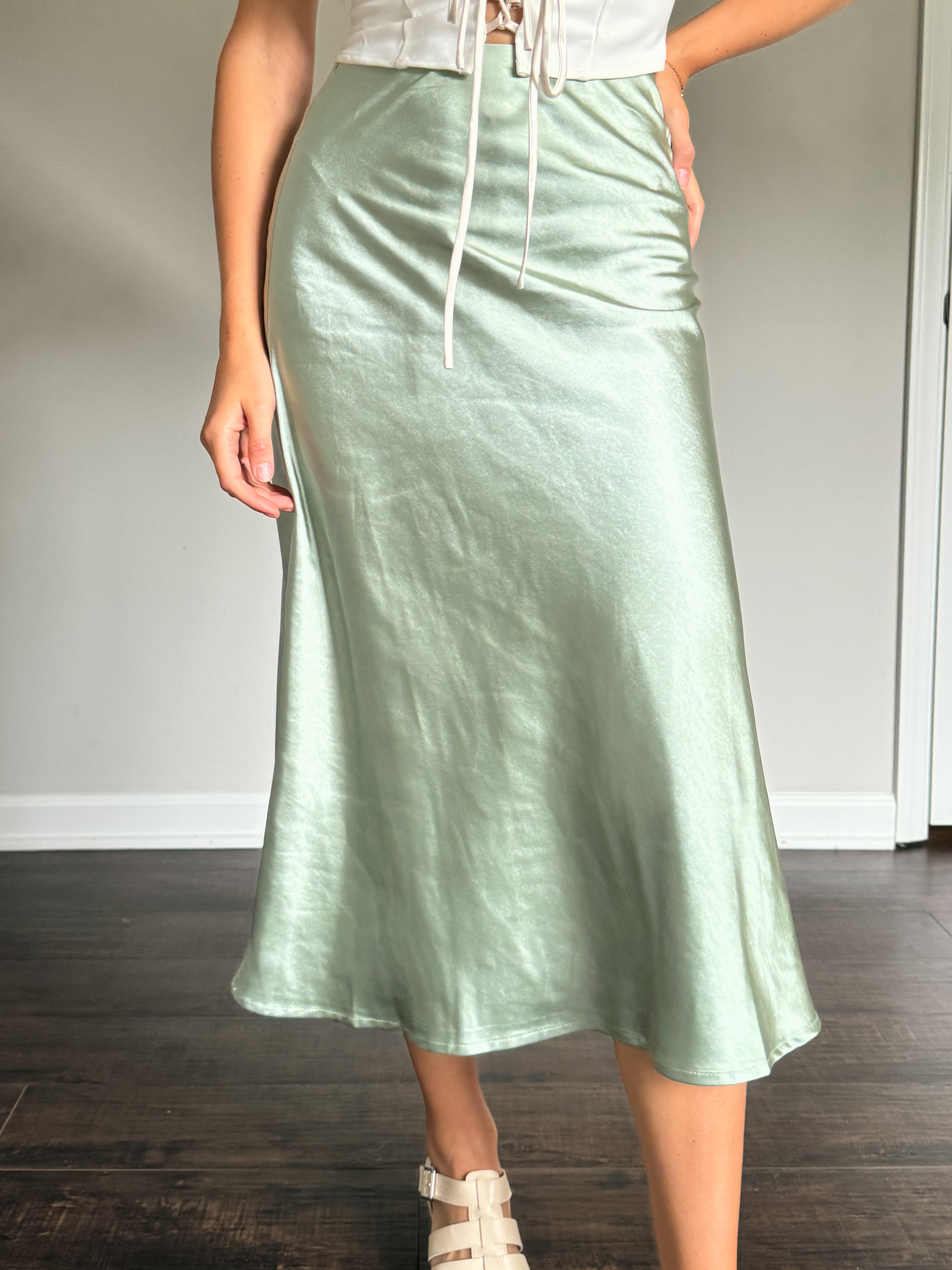 Gelato Satin Skirt Small